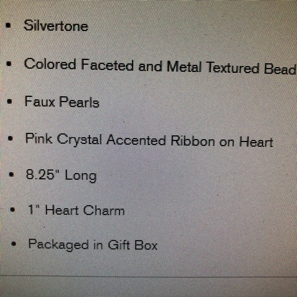 Hope, Strength, Courage Heart Charm Toggle - Picture 4 of 5